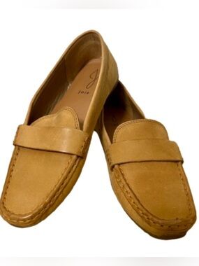 Joie Leather Slip On Loafer Neutral Driving Moccasin Tan 8